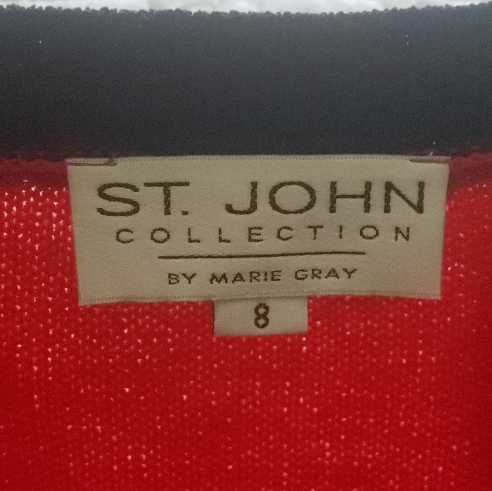 Red St John Knit Jacket - Picture 4 of 8